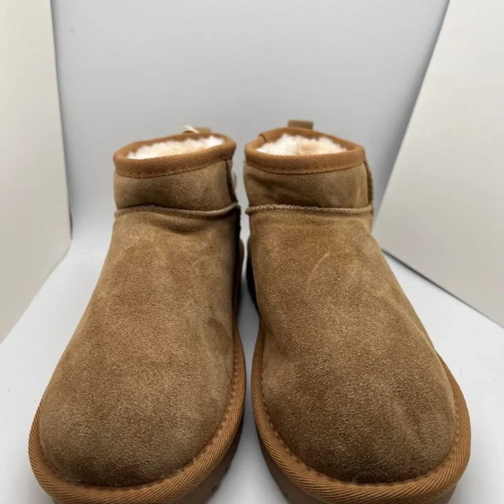 CUSHIONAIRE Women's Cozy pull on boot Chestnut Size 8 M - Picture 2 of 5